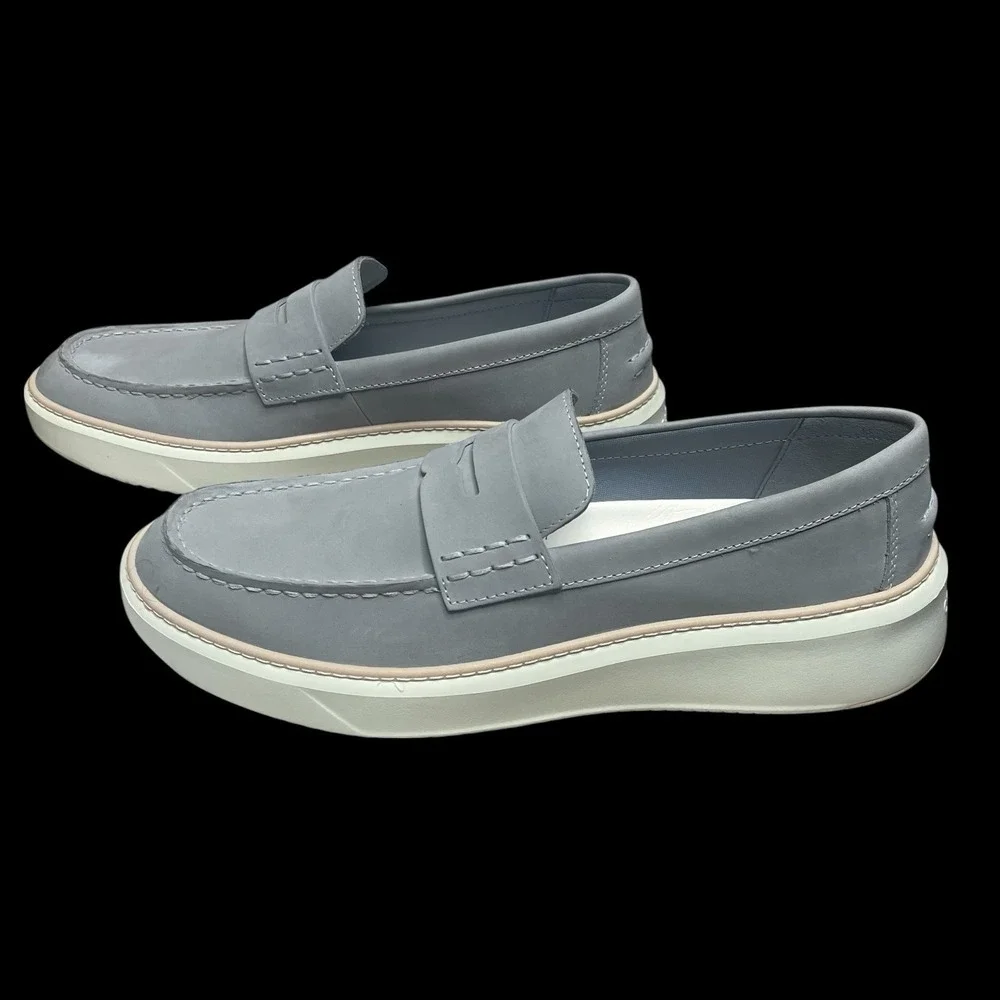 Cole Haan‎ Men's GrandPro Topspin Gray Suede Nubuck Penny Loafer Size 10 NWOT - Picture 3 of 8